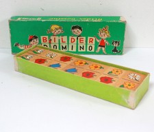 Vintage Les Fleurs Wooden Domino Set