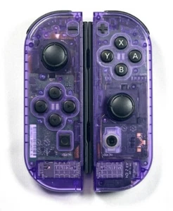Never Drift Hall Effect Clear Purple Nintendo Switch JoyCons OEM Authentic - Picture 1 of 9