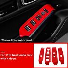 Car Accessories Parts For Honda Civic 2022 Window Lifter Knob Switch Panel Cover
