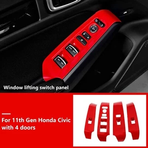 Car Accessories Parts for Honda Civic 2022 Window lifter knob switch panel Cover - Bild 1 von 14