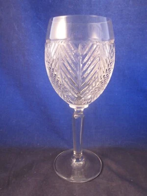 Ralph Lauren Cristal Espiga Chevron Copa de Agua Vidrio 8.75" EXCELENTE Foto 1 de 4