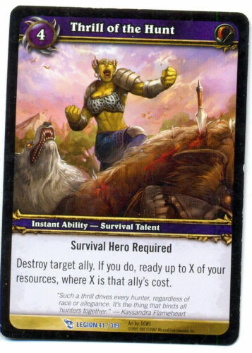 Thrill of the Hunt March of the Legion LP 41/319 World of Warcraft TCG DNA GAMES - Image 1 of 1
