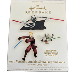 Hallmark Star Wars Ornament 2006 Asajj Ventress Anakin Skywalker Yoda NEW NIB - Picture 1 of 4