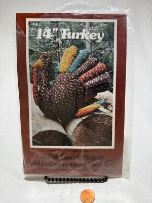 Yours Truly A Patchwork Pattern Turkey Soft Sculpt One 14" Decor - Image 1 of 2