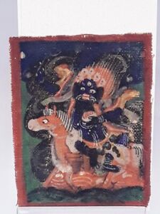 Antique Tsakli: Shri Devi miniature Tangka