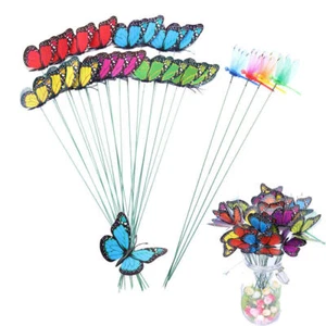 24pcs Butterfly Stakes Outdoor Yard Planter Flower Pot Bed Garden Decor Vase New - Picture 1 of 7