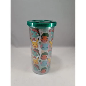 Pokemon Holiday Travel Tumbler 20 oz Pikachu Bulbasaur Charmander Squirtle - Bild 1 von 7