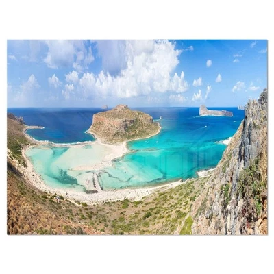 Arte de parede de metal alumínio brilhante moderna à beira-mar ondas oceânicas azuis e brancas, 20... - Imagem 1 de 4