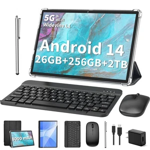 2025 Tablet, Android 14 Tablet 10 Pollici con Tastiera, 26GB RAM+256GB ROM(2TB... - Foto 1 di 7