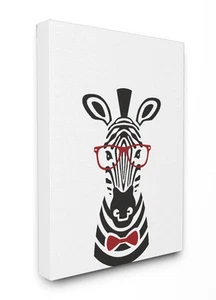 Stupell Home Décor Hipster Zebra Illustration Stretched Canvas Wall Art, 16 x... - Picture 1 of 1