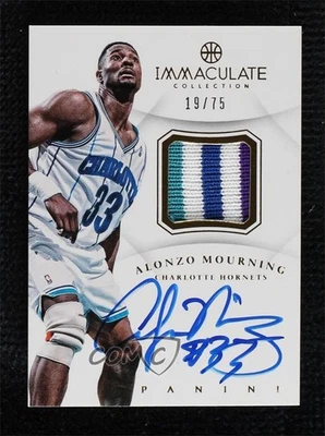 2012-13 Panini Immaculate Auto Patch /75 Alonzo Mourning #AP-AM Patch Auto HOF - Image 1 of 2