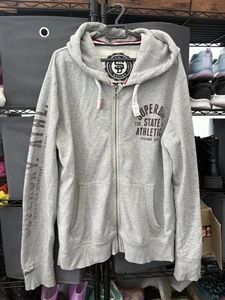 Superdry Grey Hoodie Size XXL - Picture 1 of 5