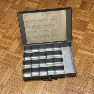 Vintage NIELSEN HARDWARE Corp. Hartford, CT Metal Tool Parts Shop Box - 13 x 10” - Picture 1 of 11