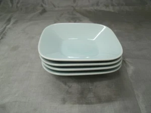 Crate & Barrel Kahla CUMULUS Blue Set of 4~4-7/8" Square Saucer Plates Germany - Picture 1 of 3