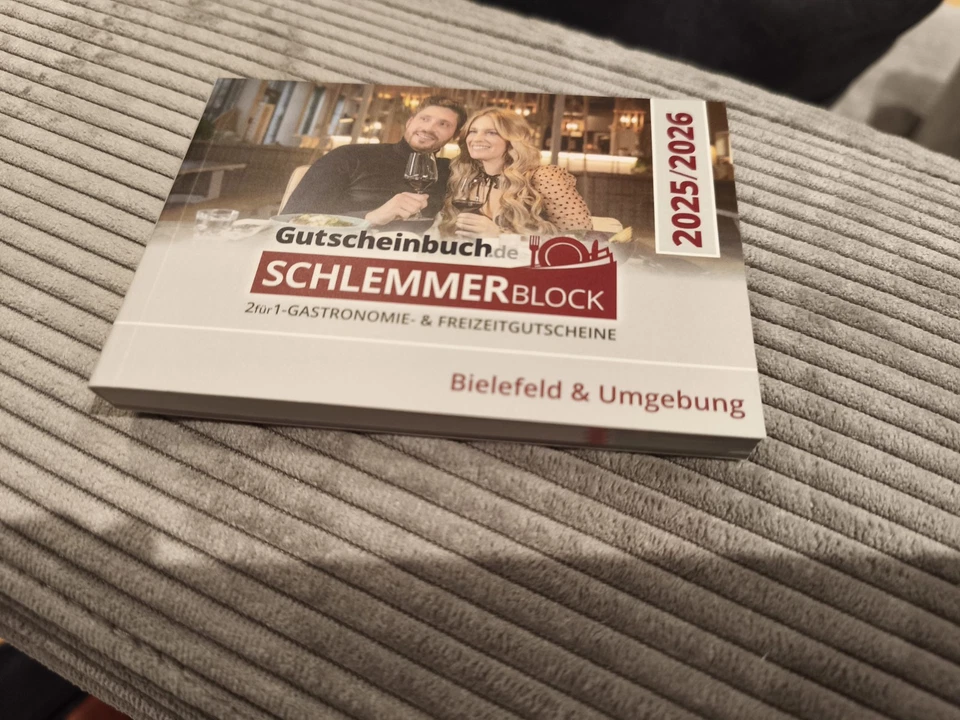 Schlemmerblock 2025/2026 Bielefeld und Umgebung, Gutscheinheft - Bild 1 von 1
