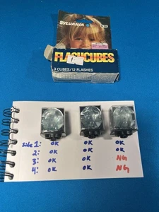 Sylvania Blue Dot Flash Cubes 1 package 3 Cubes 10 Shots (2 Shots Used Already) - Picture 1 of 4