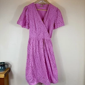 Vestido envolvente midi para mujer YAS talla M rosa cintura Y.A.S cottage prep - Imagen 1 de 7