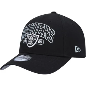 Youth Las Vegas Raiders New Era Black Outline 9FORTY Adjustable Hat SNAPBACK CAP - Picture 1 of 5