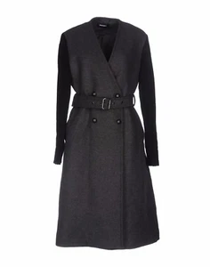 *DEFECT* | 80% OFF | DIESEL W GALORE GREY BLACK WOOL FULL LENGTH WINTER COAT - Picture 1 of 7