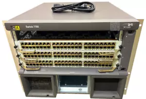 3C16894 I LOADED HP 3Com JE827A 7754 4-Slot Switch + PSU Fan 3x 48-Port Modules - Photo 1/10