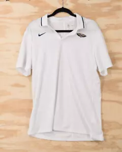 New Orleans Pelicans Nike NBA Dri-Fit Micro Pique White Polo Shirt Mens Medium - Picture 1 of 12