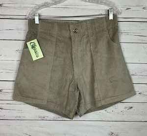 Vintage hellbraune Cord Classics OP-Stil Shorts Größe 34 Neu - Bild 1 von 4