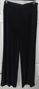 Chico's Travelers Slinky 2.5R Reg 30" Schrittlänge schwarz Hose weites Bein breiter Bund - Bild 1 von 6