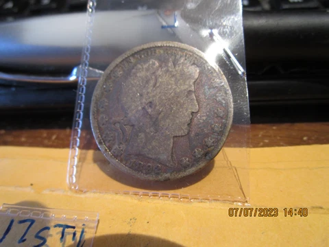 1892 P Barber Half  VG Cover