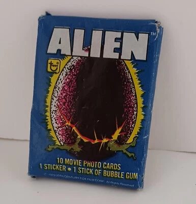 Tarjetas fotográficas Alien Topps 1979, pegatina, goma Foto 1 de 2