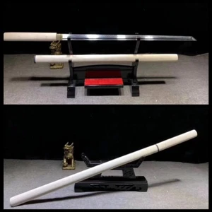 Handmade Japanese Ninja Shirasaya Katana T10 Steel Clay tempered Blade Full Tang - Picture 1 of 10