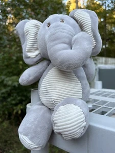 KellyToy Elephant Rattle Plush Lovey Stuffed Baby Toy Animal Gray 12" Crinkle - Picture 1 of 5