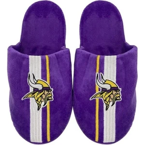 MINNESOTA VIKINGS TEAM STRIPE SLIPPERS - MEN - NFL - FREE SHIP! - Picture 1 of 3