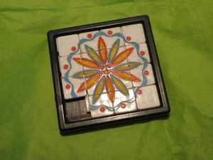 Vintage 1960's Pennsylvania Dutch Hex sign Rosette slider puzzle slide squares - Picture 1 of 8