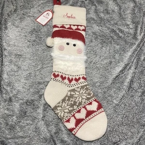 MEDIAS DE NAVIDAD CARA SANTA ISLA FERIA CLÁSICA NIÑOS GRANERO CERÁMICA “Sophia” - Imagen 1 de 10