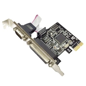 PCI Express To Serial Port Parallel Port and RS232 Printer Port PCI-e Riser Card - Picture 1 of 7
