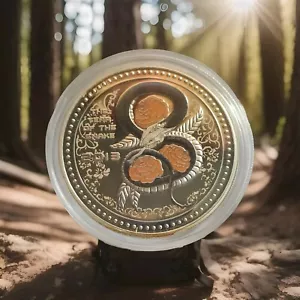 Serpiente en crisantemo.Moneda de plata.Año de la serpiente.Islas Cook.5 dóla... - Imagen 1 de 11