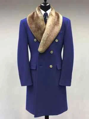 Осень зима мужчин средней длины карманы пальто с длинным рукавом теплый кнопка пальто - Изображение 1 из 4