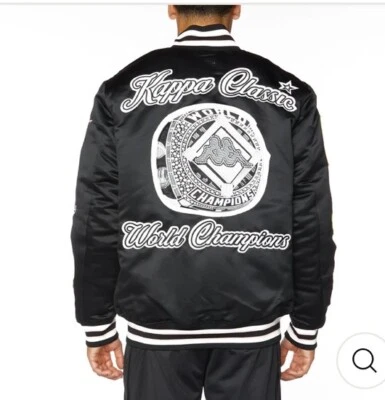 Men's Kappa Logo Jasper Bomber Jacket Black Size small NWT - Image 1 of 4