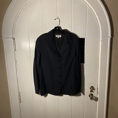 (1) Trendy Black Giorgio Armani Pinstripe Blazer/Suit Jacket Women’s Size 10 - Изображение 1 из 4