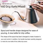Drip Kettle Hario V60 Wood Silver Gas Fire Ih Compatible 800Ml Vkw-120-Hsv Japan