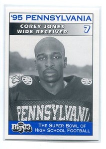 COREY JONES 1995 Big 33 Pennsylvania PA High School card PENN STATE WR