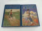 2 Antique Books Gullivers Travels Adventures Remi Rand McNally Windermere Book