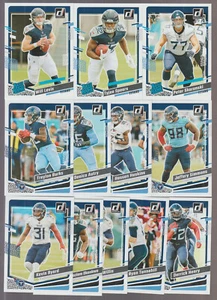 Lote de 40 cartas 2024 TENNESSEE TITANS con conjunto de equipo DONRUSS 2023 26 JUGADORES ACTUALES - Imagen 1 de 2