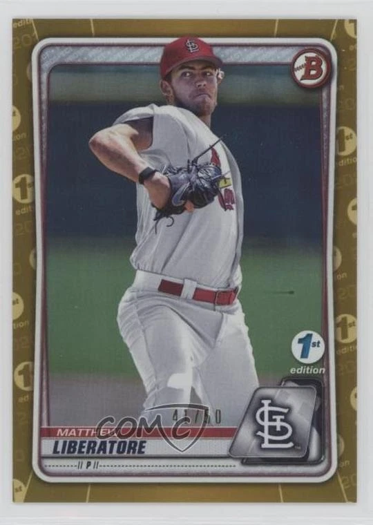 2020 Bowman Draft 1st Edition Gold Foil /50 Matthew Liberatore #BD-198 - Image 1 of 2