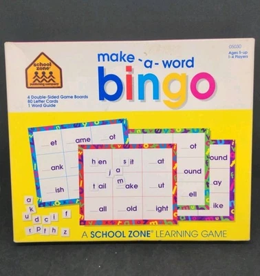 Игра Make-A-Word Bingo 1992 School Zone Learning (от 5 лет) - Изображение 1 из 3