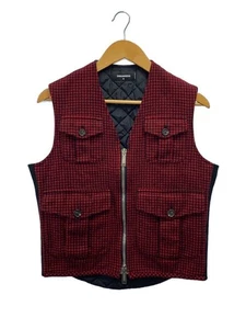 DSQUARED2 Down Jacket 42 Wool Red Check Dsquared Used - Picture 1 of 4