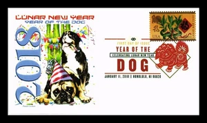 DR JIM STAMPS US COVER LUNAR NEW YEAR OF THE DOG FDC PANDA CACHET - Picture 1 of 2