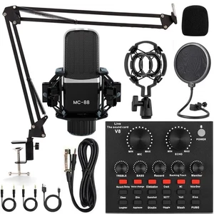 Podcast Equipment Bundle, All-in-One Audio Interface with Studio Condenser Mi... - Picture 1 of 7