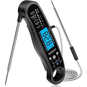 Digital Meat Thermometer Dual Probe BBQ Kitchen Cooking Instant Read Backlight - Picture 1 of 8