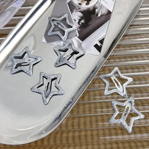6pcs Five-Pointed Star Hair Clip Sparkling Hairpins Sweet Hair Side Clip - Picture 1 of 8